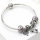 Pulsera de plata de ley 925 sólida para madre, abalorio redondo de corazones rosas, Cupido, árbol de la sabiduría, joyería artesanal, regalo romántico de lujo Pulsera de plata de ley 925 sólida para madre, abalorio redondo de corazones rosas, Cupido, árbol de la sabiduría, joyería artesanal, regalo romántico de lujo - malaquita tienda 36