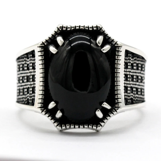 Nuevo Anillo de ágata Natural, anillo de Plata de Ley 925 para hombre, accesorio de piedra espinela, regalo del Día de San Valentín para mujer Nuevo Anillo de ágata Natural, anillo de Plata de Ley 925 para hombre, accesorio de piedra espinela, regalo del Día de San Valentín para mujer - malaquita tienda 36