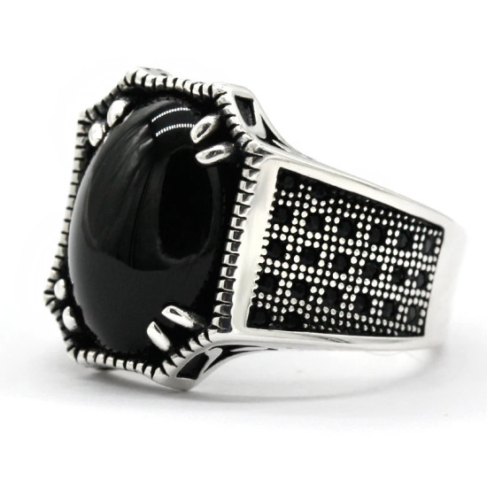 Nuevo Anillo de ágata Natural, anillo de Plata de Ley 925 para hombre, accesorio de piedra espinela, regalo del Día de San Valentín para mujer Nuevo Anillo de ágata Natural, anillo de Plata de Ley 925 para hombre, accesorio de piedra espinela, regalo del Día de San Valentín para mujer - malaquita tienda 36