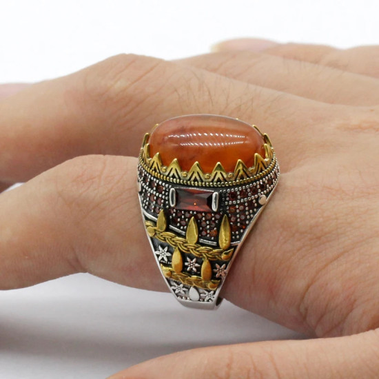 Anillo de Plata de Ley 925 con piedra de cuarzo Natural ovalada para hombre, diseño de ajuste de garra, moda Punk, regalo de joyas de fiesta Popular para hombre Anillo de Plata de Ley 925 con piedra de cuarzo Natural ovalada para hombre, diseño de ajuste de garra, moda Punk, regalo de joyas de fiesta Popular para hombre - malaquita tienda 36