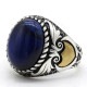 Anillo de plata de ley S925, ojo de tigre azul Natural hecho a mano, anillo de regalo de lujo para fiesta de vacaciones Punk Türkiye Anillo de plata de ley S925, ojo de tigre azul Natural hecho a mano, anillo de regalo de lujo para fiesta de vacaciones Punk Türkiye - malaquita tienda 36