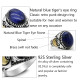 Anillo de plata de ley S925, ojo de tigre azul Natural hecho a mano, anillo de regalo de lujo para fiesta de vacaciones Punk Türkiye Anillo de plata de ley S925, ojo de tigre azul Natural hecho a mano, anillo de regalo de lujo para fiesta de vacaciones Punk Türkiye - malaquita tienda 36