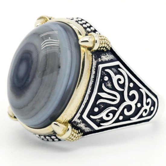 Anillo de plata 925 auténtica para hombre, piedra de ágata Natural, estilo Retro Punk, Vintage, garra, joyería de la suerte para boda/Fiesta, joyería fina Anillo de plata 925 auténtica para hombre, piedra de ágata Natural, estilo Retro Punk, Vintage, garra, joyería de la suerte para boda/Fiesta, joyería fina - malaquita tienda 36